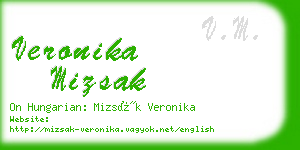veronika mizsak business card